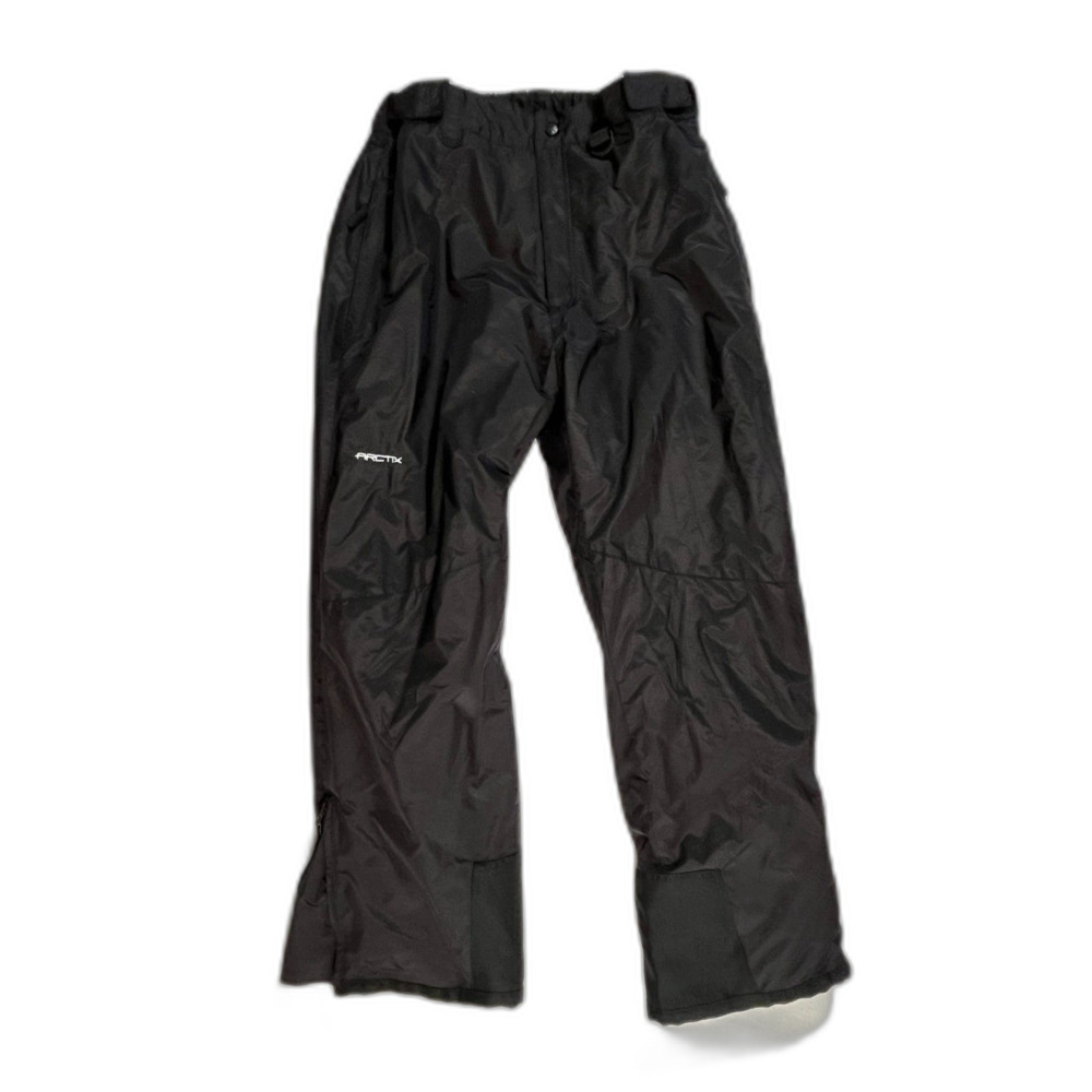 Arctix Mens Snowboard Ski Winter Sport Black Pants Large Ankle Zip Adjustable